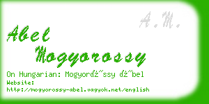 abel mogyorossy business card